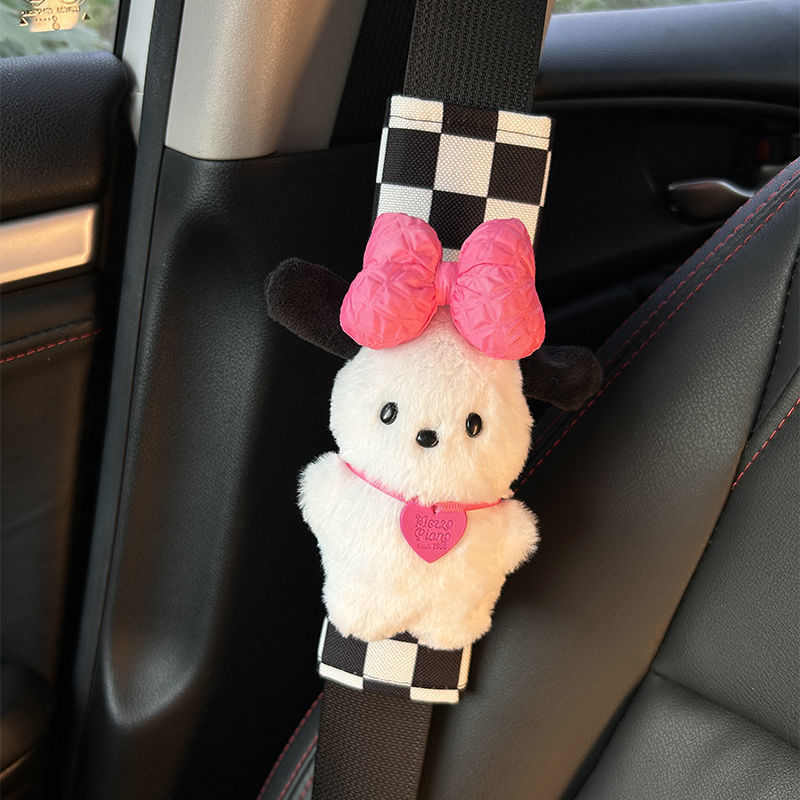 Acoperire pentru centura de siguranță a scaunului auto – pluș, decorativă, moale și protecție extinsă pentru mașină