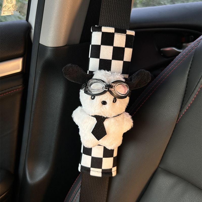 Acoperire pentru centura de siguranță a scaunului auto – pluș, decorativă, moale și protecție extinsă pentru mașină