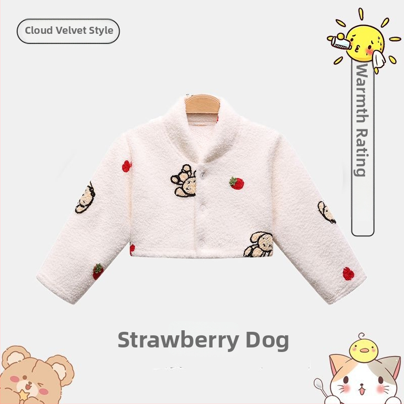 Șal pentru copii cu mâneci lungi, gros pentru toamnă-iarnă, protecție pentru umeri, cald