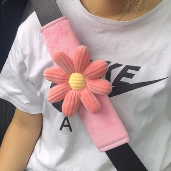 Tirika husă pluș pentru Curea de Siguranță auto – desen animat drăguț, protecție pentru interiorul mașinii