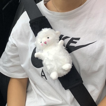 Tirika husă pluș pentru Curea de Siguranță auto – desen animat drăguț, protecție pentru interiorul mașinii