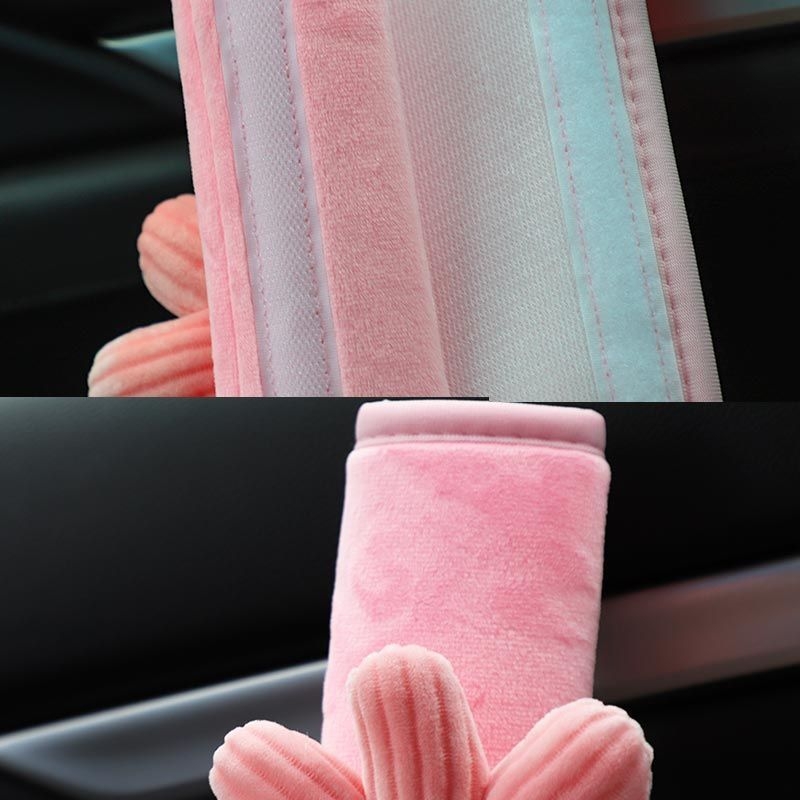 Tirika husă pluș pentru Curea de Siguranță auto – desen animat drăguț, protecție pentru interiorul mașinii