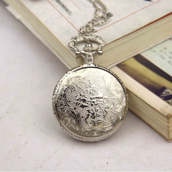 Ceas de buzunar cu stil antic, mecanism cuarț, rezistență la apă 10 m, coroană în formă de ceapă, geam din plexiglas