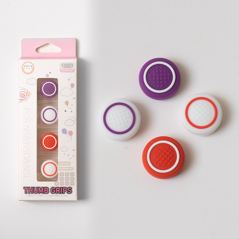 Κεφαλάκια σιλικόνης για Nintendo Switch – κυκλικά καλύμματα μοχλικού, μοντέλο 189, συμβατά με NS/Lite/OLED, εκτύπωση λογότυπου διαθέσιμη