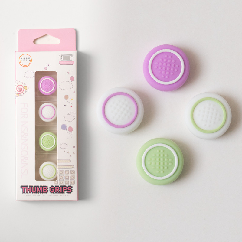 Κεφαλάκια σιλικόνης για Nintendo Switch – κυκλικά καλύμματα μοχλικού, μοντέλο 189, συμβατά με NS/Lite/OLED, εκτύπωση λογότυπου διαθέσιμη