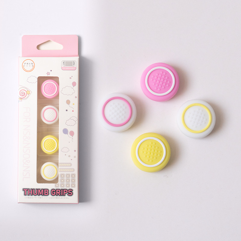 Κεφαλάκια σιλικόνης για Nintendo Switch – κυκλικά καλύμματα μοχλικού, μοντέλο 189, συμβατά με NS/Lite/OLED, εκτύπωση λογότυπου διαθέσιμη