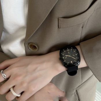 Ceas unisex cu curea din silicon, mecanism cuarț, cadran mare, stil sport casual