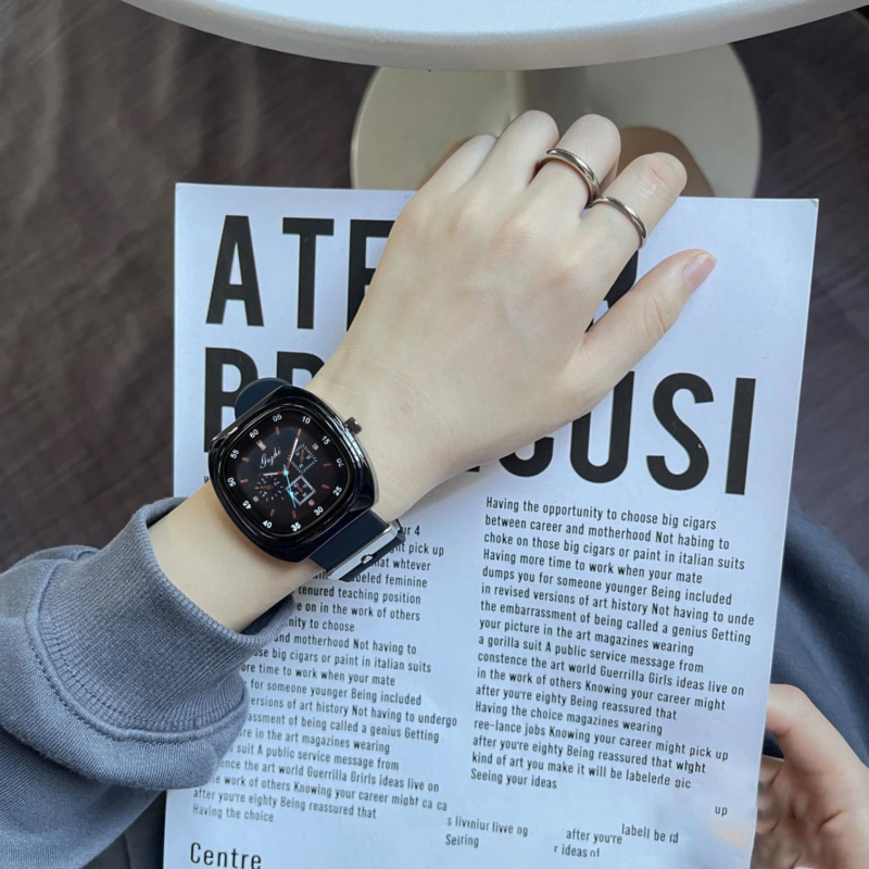 Ceas unisex cu curea din silicon, mecanism cuarț, cadran mare, stil sport casual