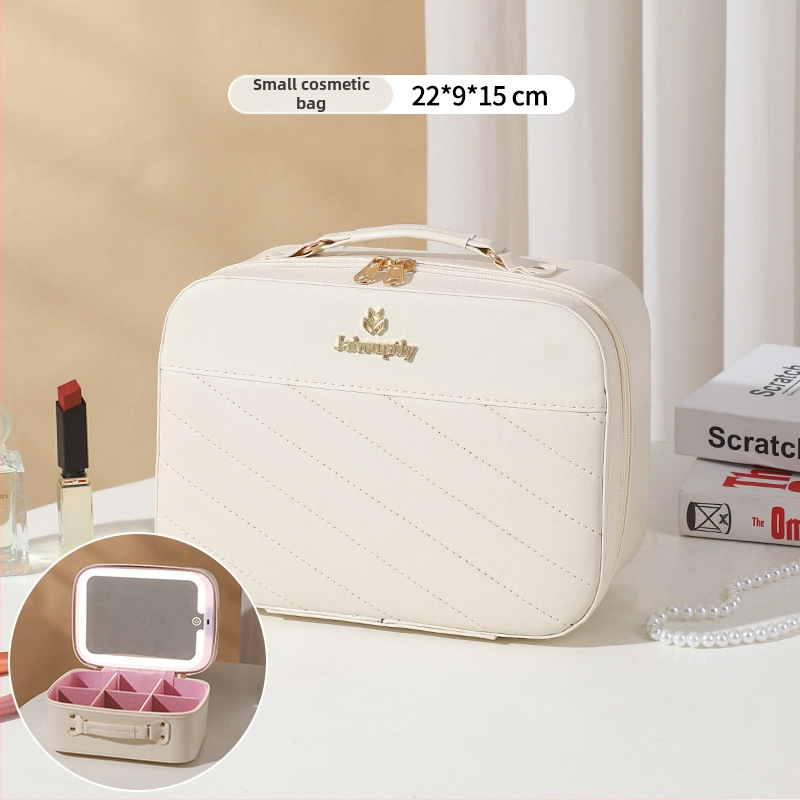 PU козметичен калъф с разширителен слой, отваряне с цип, универсални колела, тегло 0,5 кг