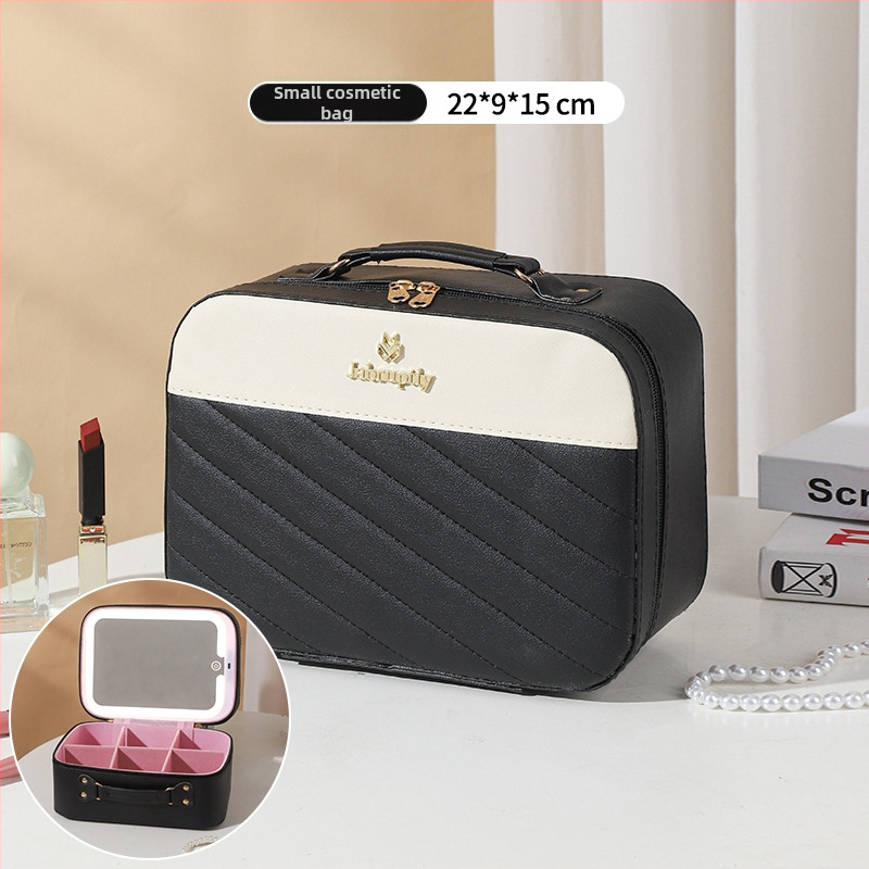 PU козметичен калъф с разширителен слой, отваряне с цип, универсални колела, тегло 0,5 кг