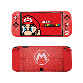 Nintendo Switch OLED zaštitna futrola – podijeljeni poklopac, tvrdi PC kućište, injekcijsko lijevanje, kopča, 5-dijelni komplet