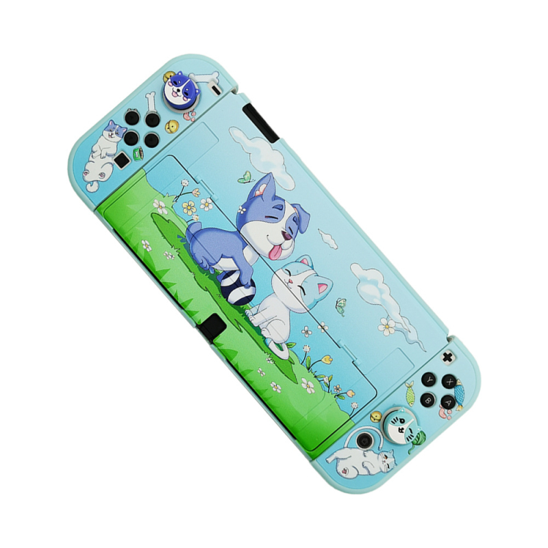 Nintendo Switch OLED zaštitna futrola – podijeljeni poklopac, tvrdi PC kućište, injekcijsko lijevanje, kopča, 5-dijelni komplet