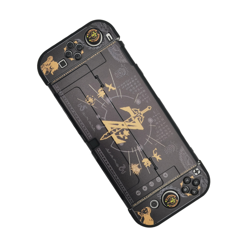 Nintendo Switch OLED zaštitna futrola – podijeljeni poklopac, tvrdi PC kućište, injekcijsko lijevanje, kopča, 5-dijelni komplet