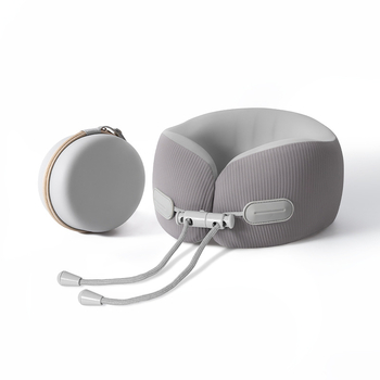 У-образена възглавница за шия от паметна пяна за пътуване, преносима, Ice Silk плат, модерен минималистичен стил, персонализирано лого