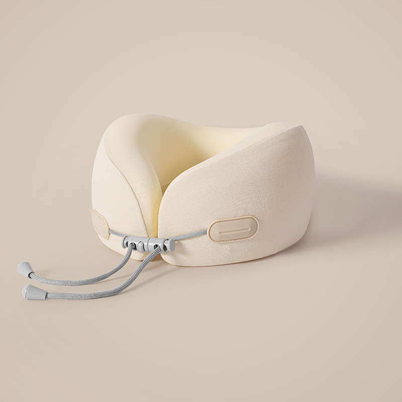 У-образена възглавница за шия от паметна пяна за пътуване, преносима, Ice Silk плат, модерен минималистичен стил, персонализирано лого
