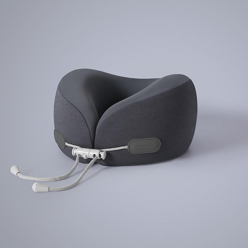 У-образена възглавница за шия от паметна пяна за пътуване, преносима, Ice Silk плат, модерен минималистичен стил, персонализирано лого