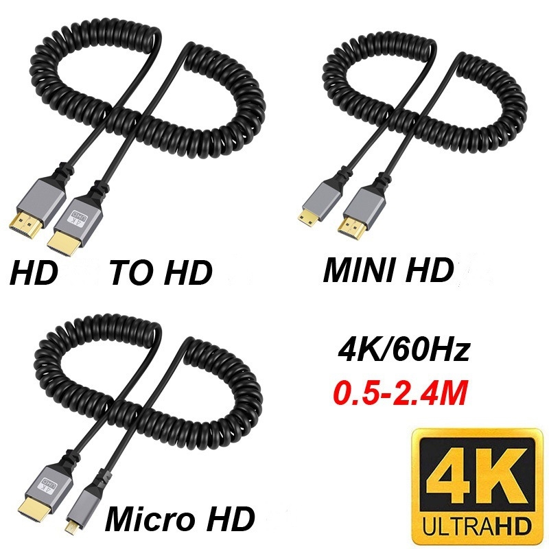 Imison/Emison x099 Mini HDMI na HDMI 2.0 izvlačni kabel za mikro SLR kameru, bakar bez oksidacije, zlatni konektori, duljina 1,5 m, model x099