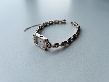 Ceas feminin cu cuarț, carcasă și brățară din oțel inoxidabilă, cadran dreptunghiular, rezistență la apă 30 m, MiYOTA quartz movement