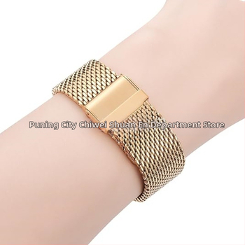 Nerezový Milanese náramok na hodinky, zapínanie snap, kompatibilný s Huawei GT2e, rozhranie 18–22 mm, obchodný štýl