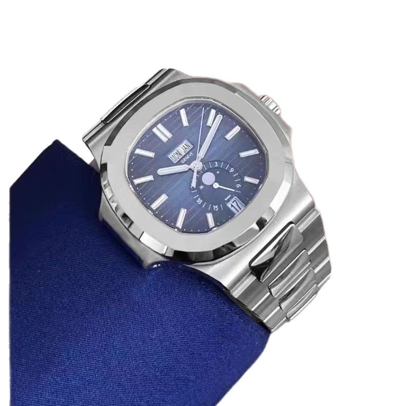 Brățară de ceas din oțel inoxidabil în stil Nautilus, compatibilă cu 5711/1A010, margine convexă, curea cu șurub Grenade Parrot, 304 oțel inoxidabil, Iarna 2023