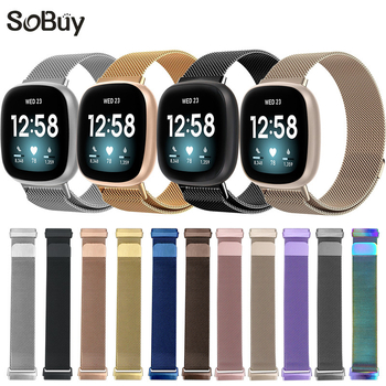 Brățară metalică pentru Fitbit Versa serie cu închidere magnetică, greutate 38g/32g, model 32741222550, lansată în 2018