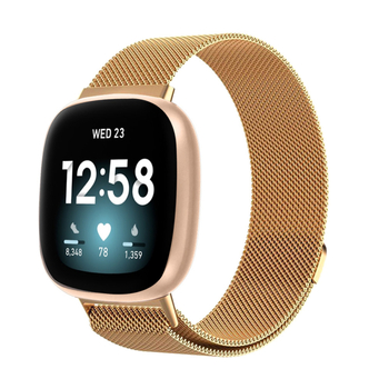 Brățară metalică pentru Fitbit Versa serie cu închidere magnetică, greutate 38g/32g, model 32741222550, lansată în 2018