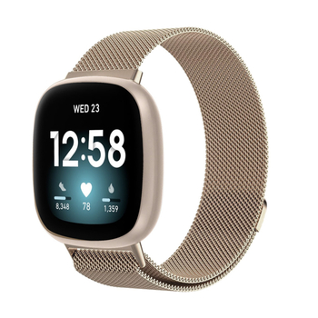 Brățară metalică pentru Fitbit Versa serie cu închidere magnetică, greutate 38g/32g, model 32741222550, lansată în 2018