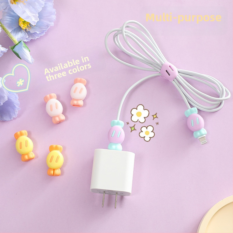 Laadimiskaabli kaitsekile – silikoonist universaalne kaitse, hoiab ära murdumise, pehme kummist disain