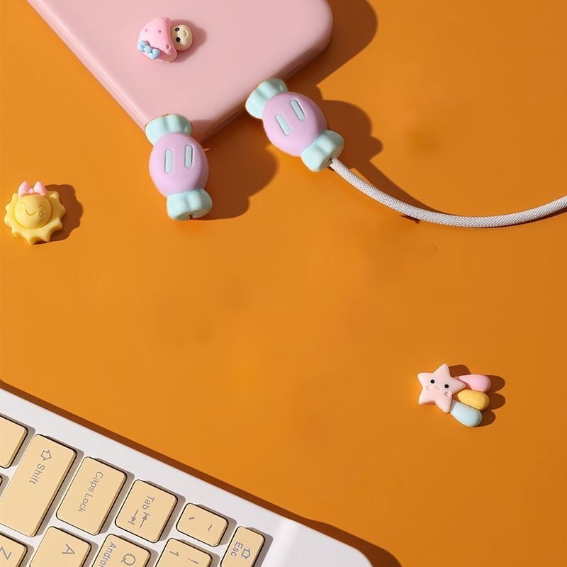 Laadimiskaabli kaitsekile – silikoonist universaalne kaitse, hoiab ära murdumise, pehme kummist disain