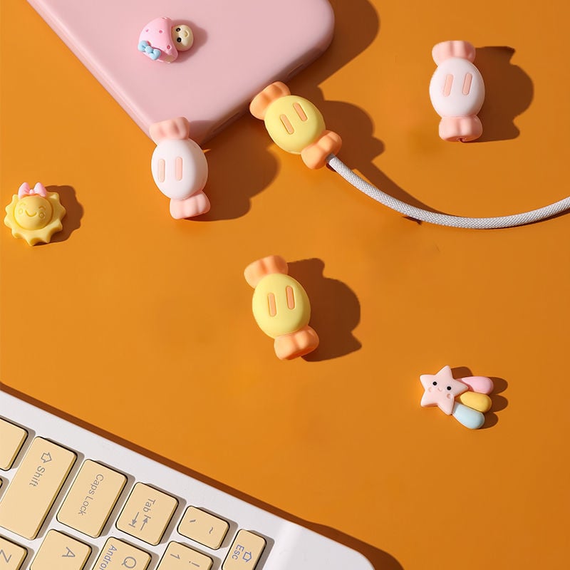 Laadimiskaabli kaitsekile – silikoonist universaalne kaitse, hoiab ära murdumise, pehme kummist disain