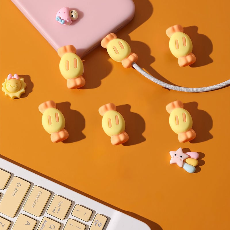 Laadimiskaabli kaitsekile – silikoonist universaalne kaitse, hoiab ära murdumise, pehme kummist disain