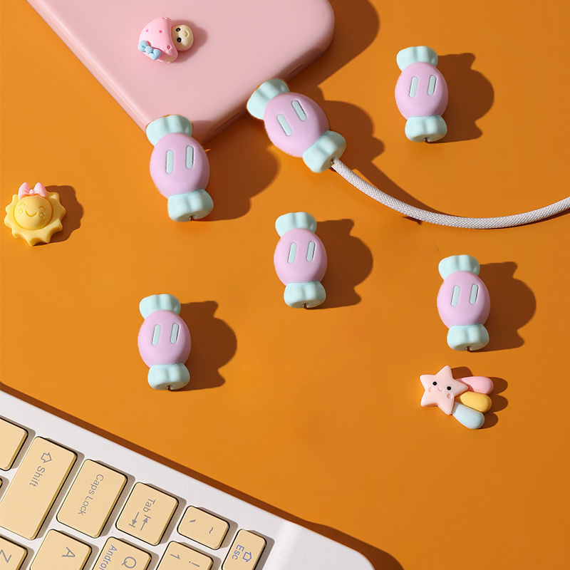 Laadimiskaabli kaitsekile – silikoonist universaalne kaitse, hoiab ära murdumise, pehme kummist disain