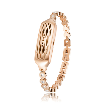 Brățară inteligentă din oțel inoxidabil cu plasă găurită pentru Fitbit Flex 2, dimensiune a interfeței ajustabilă, stil fashion