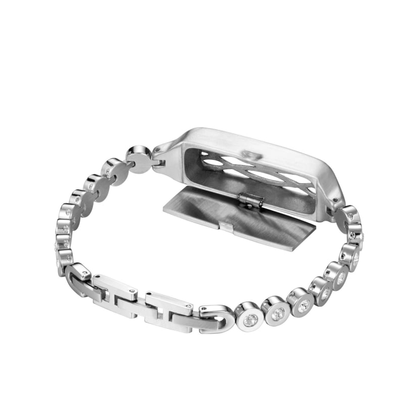 Brățară inteligentă din oțel inoxidabil cu plasă găurită pentru Fitbit Flex 2, dimensiune a interfeței ajustabilă, stil fashion