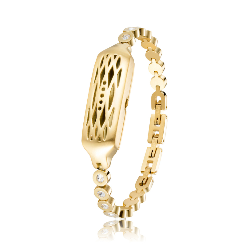 Brățară inteligentă din oțel inoxidabil cu plasă găurită pentru Fitbit Flex 2, dimensiune a interfeței ajustabilă, stil fashion