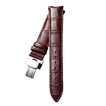 Кожена каишка за часовник от естествена кожа Beiji с двойна катарама-пеперуда, модел на бамбук, пролет 2024