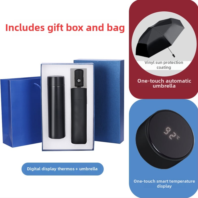 Set cadou termos cu notebook — infuzor de ceai, capacitate mare, interior din oțel inoxidabil 304, exterior din oțel inoxidabil 201, izolație în vid 6–12 ore