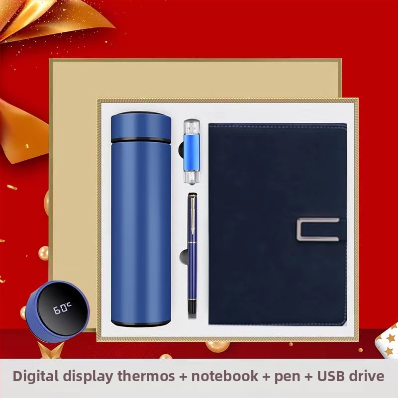 Set cadou termos cu notebook — infuzor de ceai, capacitate mare, interior din oțel inoxidabil 304, exterior din oțel inoxidabil 201, izolație în vid 6–12 ore