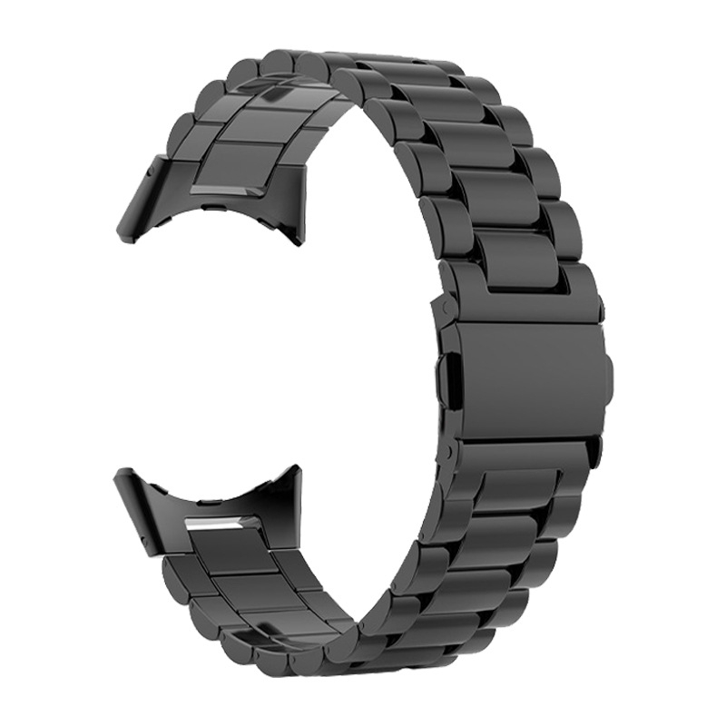 Brățară metalică pentru smartwatch, din oțel inoxidabil, interfață de 20 mm, cataramă pliabilă, compatibilă cu Google Pixel Watch și Fitbit