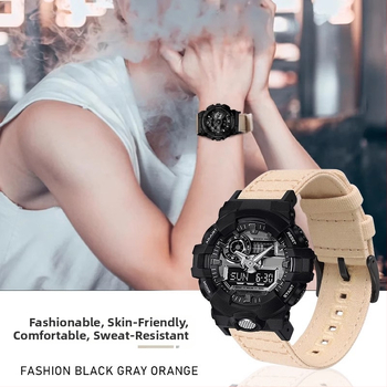 Brățară pentru ceas Huawei GT5 – din pânză, țesută, eliberare rapidă, cataramă cu pin