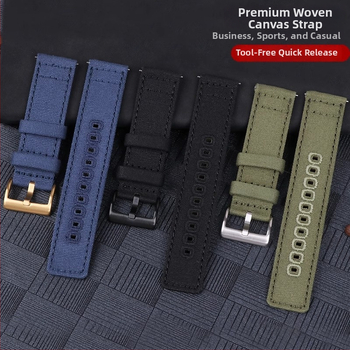 Brățară pentru ceas Huawei GT5 – din pânză, țesută, eliberare rapidă, cataramă cu pin