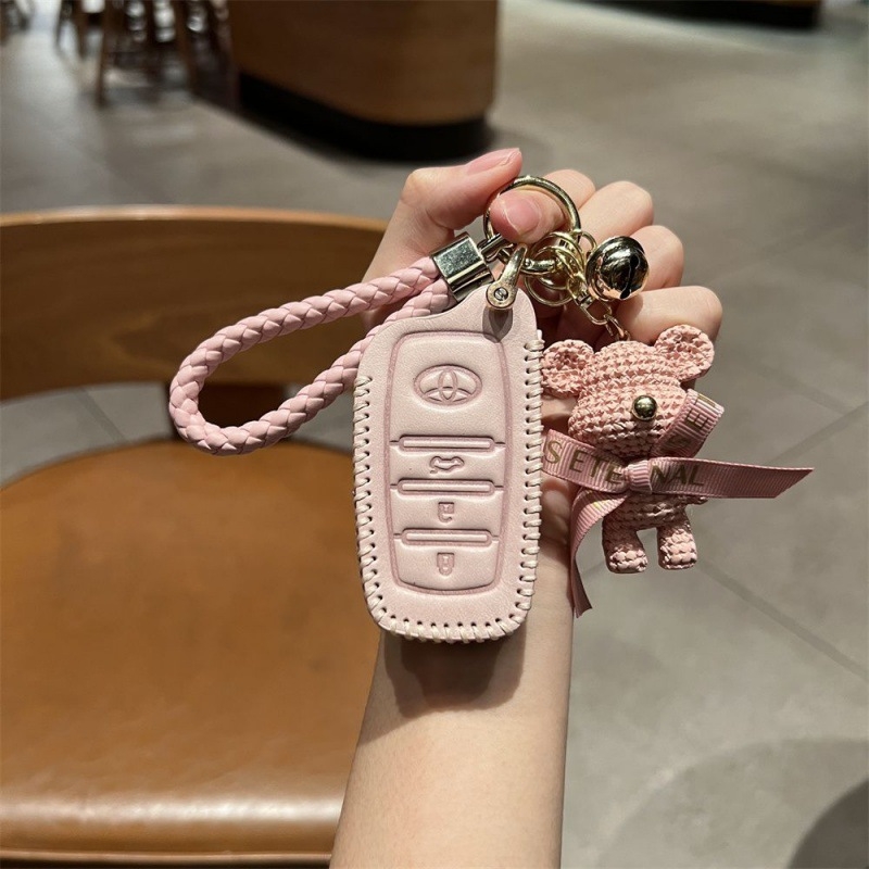 Θήκη κλειδιού αυτοκινήτου για Toyota: Camry, Corolla, Levin, Avalon, Highlander, RAV4 – δερμάτινη, μοντέρνο στυλ, Gu Wang