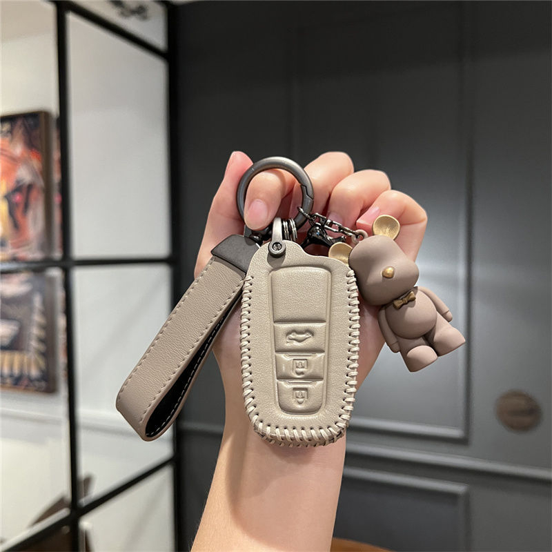 Θήκη κλειδιού αυτοκινήτου για Toyota: Camry, Corolla, Levin, Avalon, Highlander, RAV4 – δερμάτινη, μοντέρνο στυλ, Gu Wang