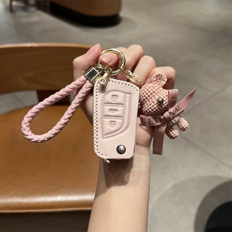 Θήκη κλειδιού αυτοκινήτου για Toyota: Camry, Corolla, Levin, Avalon, Highlander, RAV4 – δερμάτινη, μοντέρνο στυλ, Gu Wang