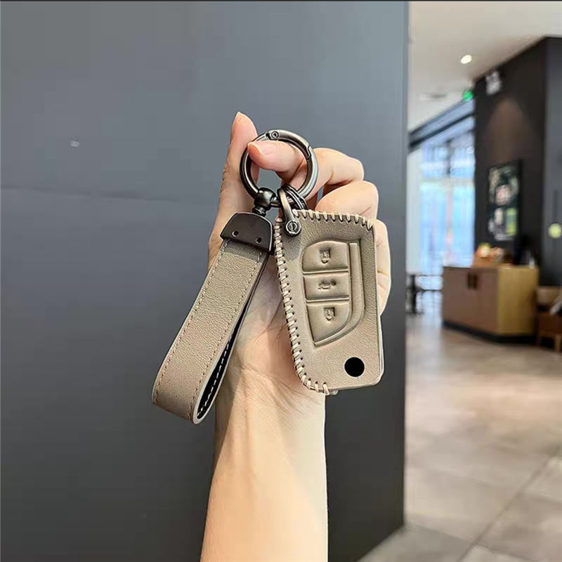 Θήκη κλειδιού αυτοκινήτου για Toyota: Camry, Corolla, Levin, Avalon, Highlander, RAV4 – δερμάτινη, μοντέρνο στυλ, Gu Wang