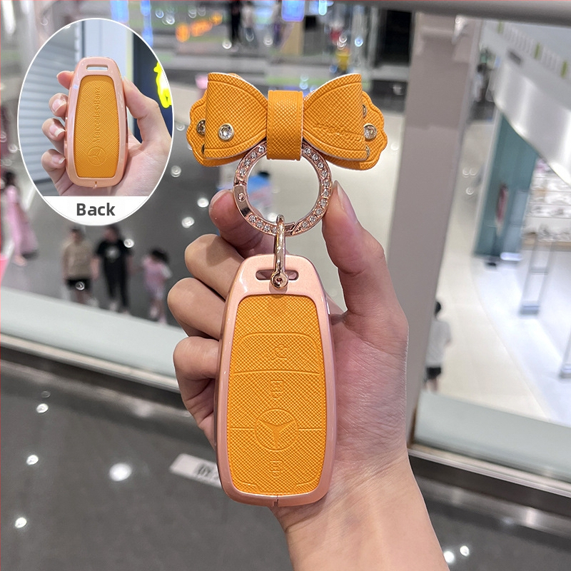 Husă de cheie pentru Mercedes-Benz E300L / 2024 GLC260, aliaj de zinc, stil premium, fără personalizare