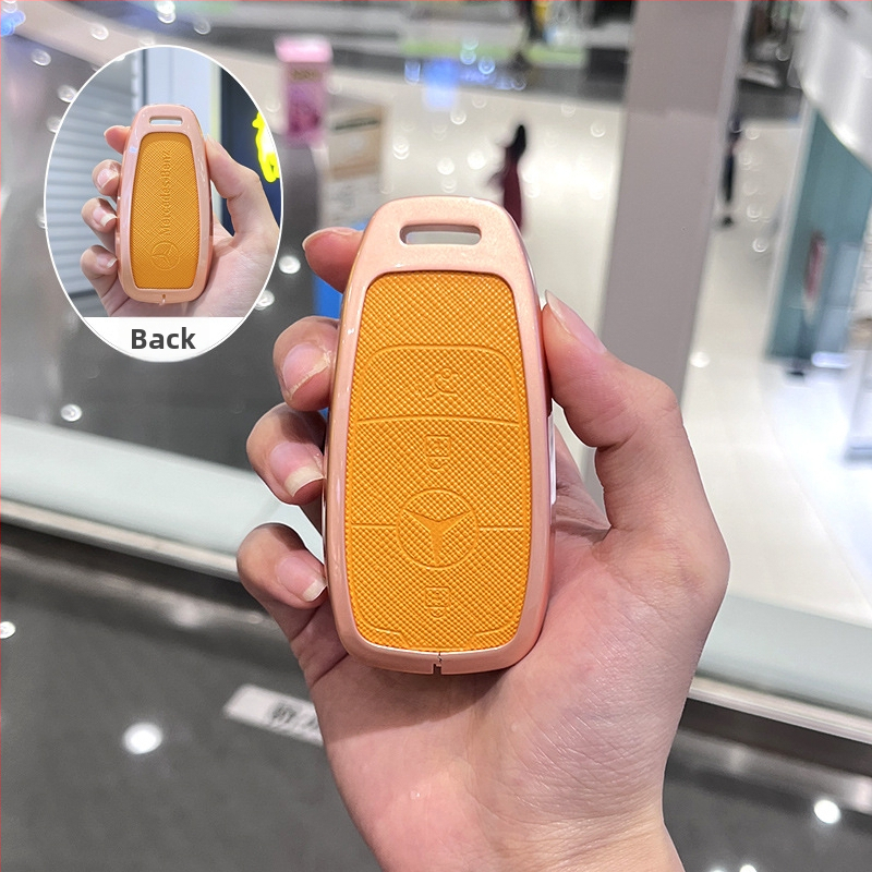 Husă de cheie pentru Mercedes-Benz E300L / 2024 GLC260, aliaj de zinc, stil premium, fără personalizare