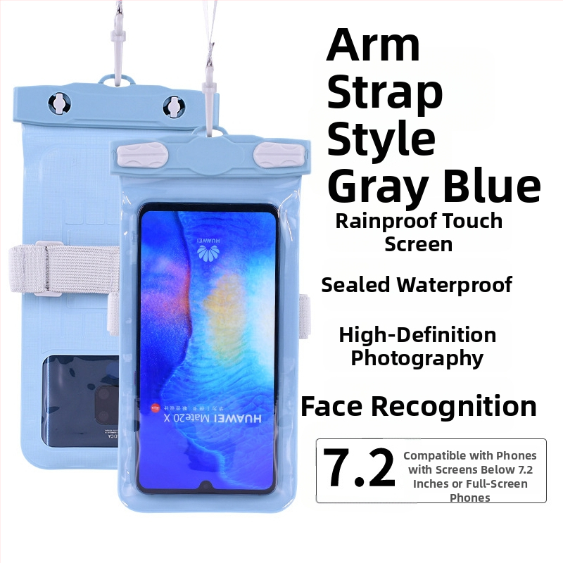 Vízálló telefonos táska érintőképernyővel, átlátszó PVC tok, két telefon fér el úszáshoz és merüléshez