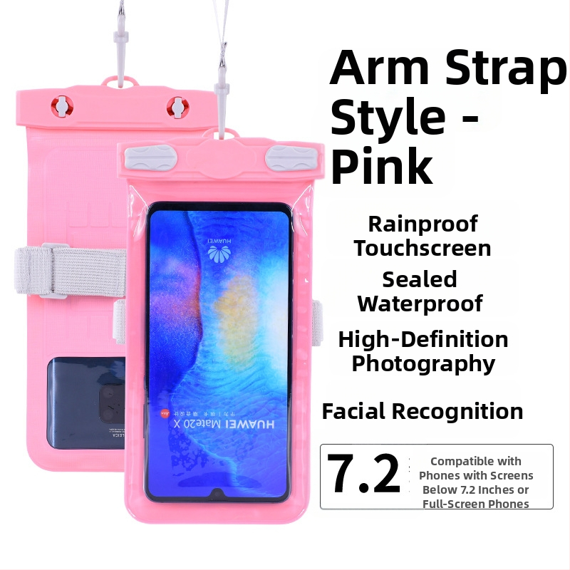 Vízálló telefonos táska érintőképernyővel, átlátszó PVC tok, két telefon fér el úszáshoz és merüléshez