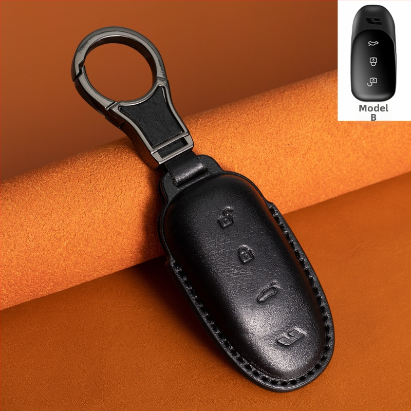 Husă pentru cheie auto Ideal L9/L8/L7/L6 — Dillon, husă de cheie din piele de vită, de înaltă clasă, fără personalizare